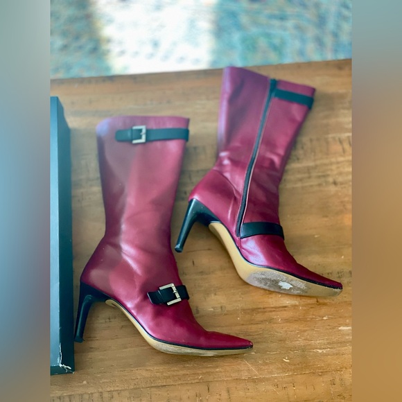 Red Leather Italian Boots - Female Deadpool - Picture 5 of 6